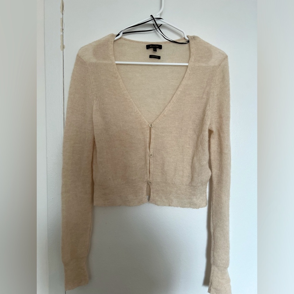 massimo dutti wool & alpaca blend cardigan